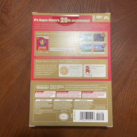 Wii game- Super Mario 25th Anniversary Limited Edition game